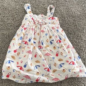 Janie and Jack Girls summer beach print  Dress size 3